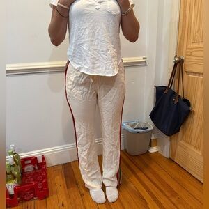 Zadig & Voltaire poeme crème satin pants